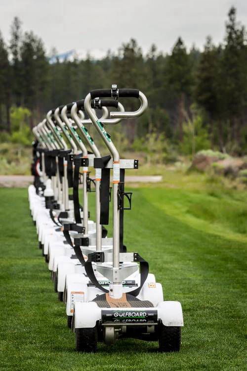 GolfBoards lined up ready to ride